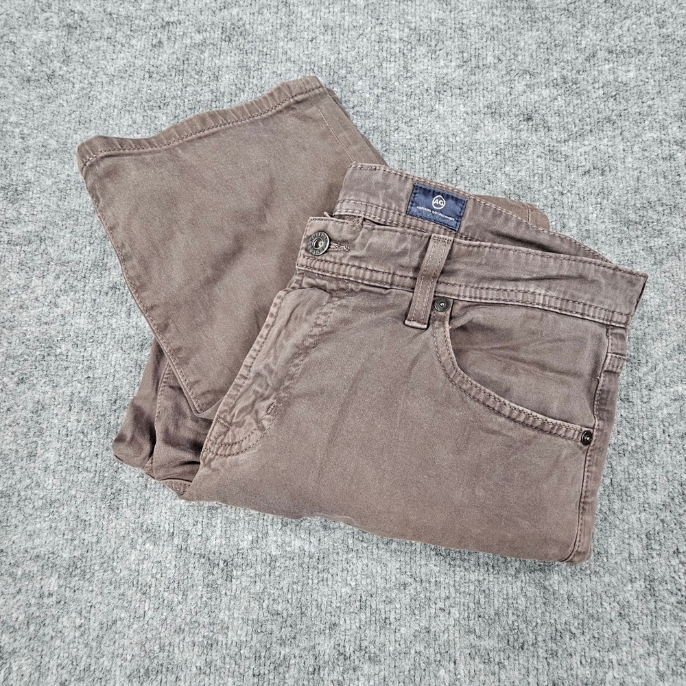 AG Adriano Goldschmied The Graduate Jeans Mens Size 33x32 Brown Tailored Leg